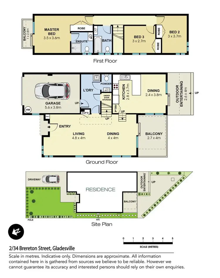 Floorplan of Homely semi-detached listing, 34B Brereton Street, Gladesville NSW 2111