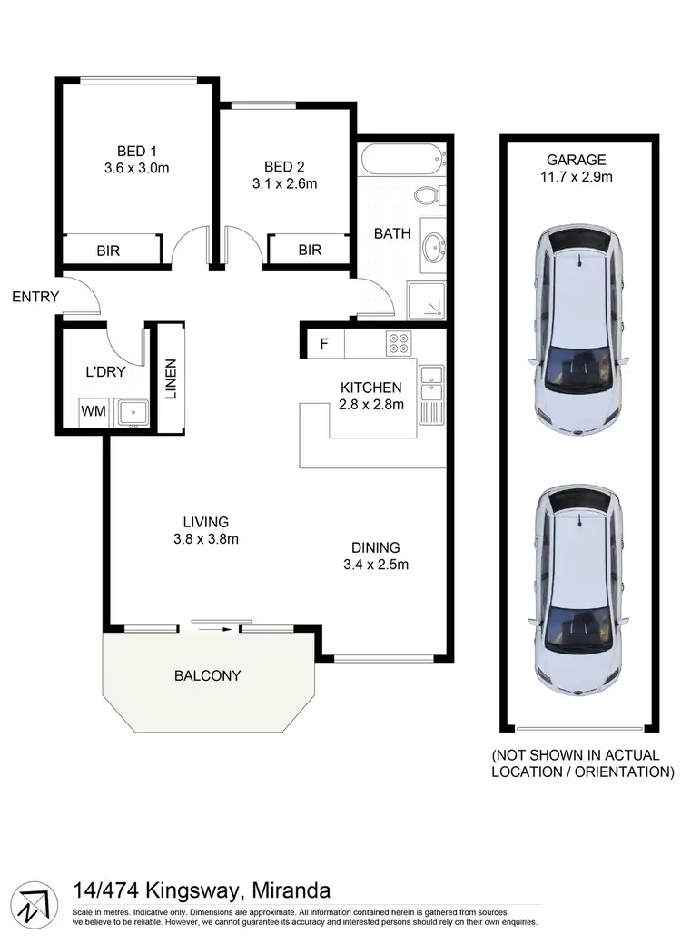 Floorplan of Homely apartment listing, 14/474-482 Kingsway, Miranda NSW 2228