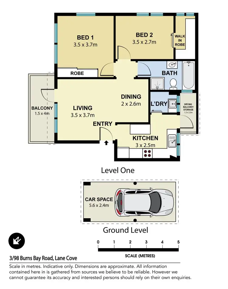 Floorplan of Homely apartment listing, 3/98 Burns Bay Road, Lane Cove NSW 2066