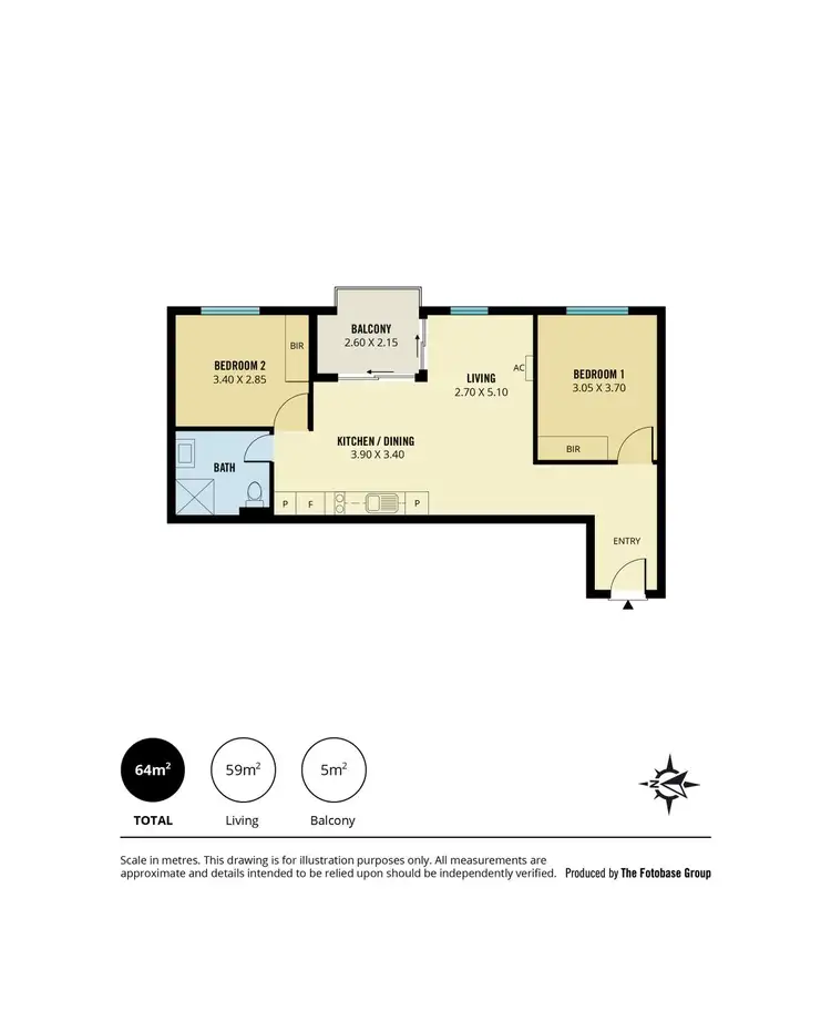 Floorplan of Homely unit listing, 1305/15 Synagogue Place, Adelaide SA 5000