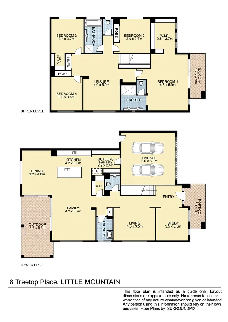 Floorplan of Homely house listing, 8 Treetop Place, Little Mountain QLD 4551