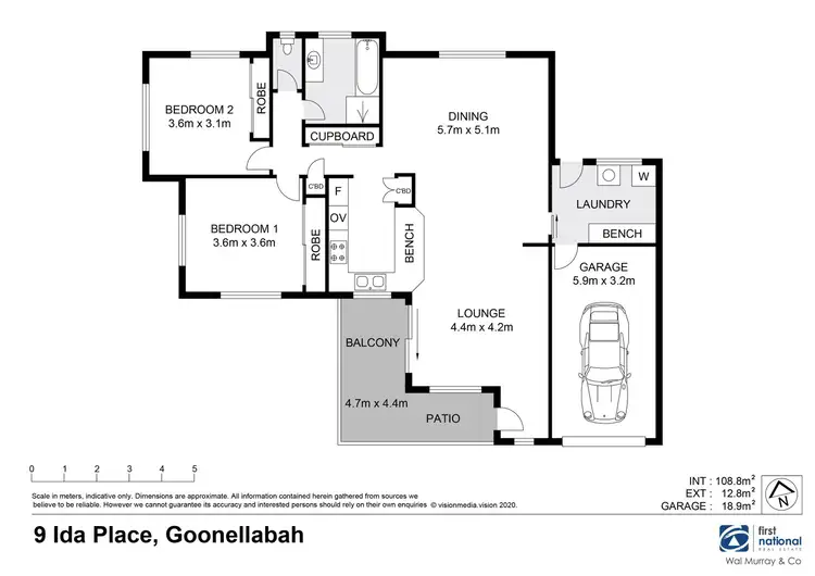 Floorplan of Homely house listing, 9 Ida Place (also known as 2/15 Pignat Place), Goonellabah NSW 2480
