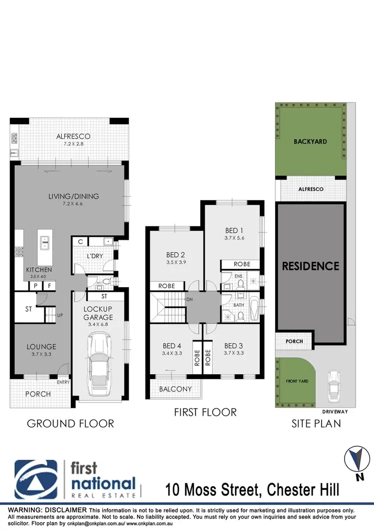 Floorplan of Homely semi-detached listing, 10 Moss Street, Chester Hill NSW 2162