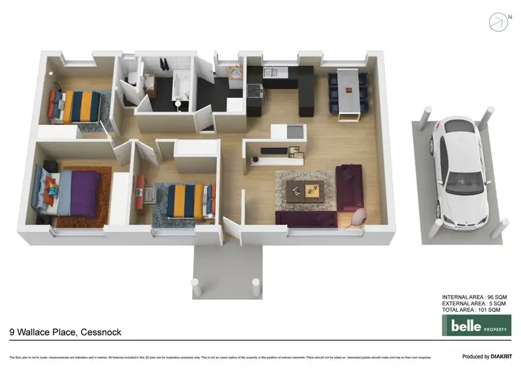 Floorplan of Homely house listing, 9 Wallace Place, Cessnock NSW 2325