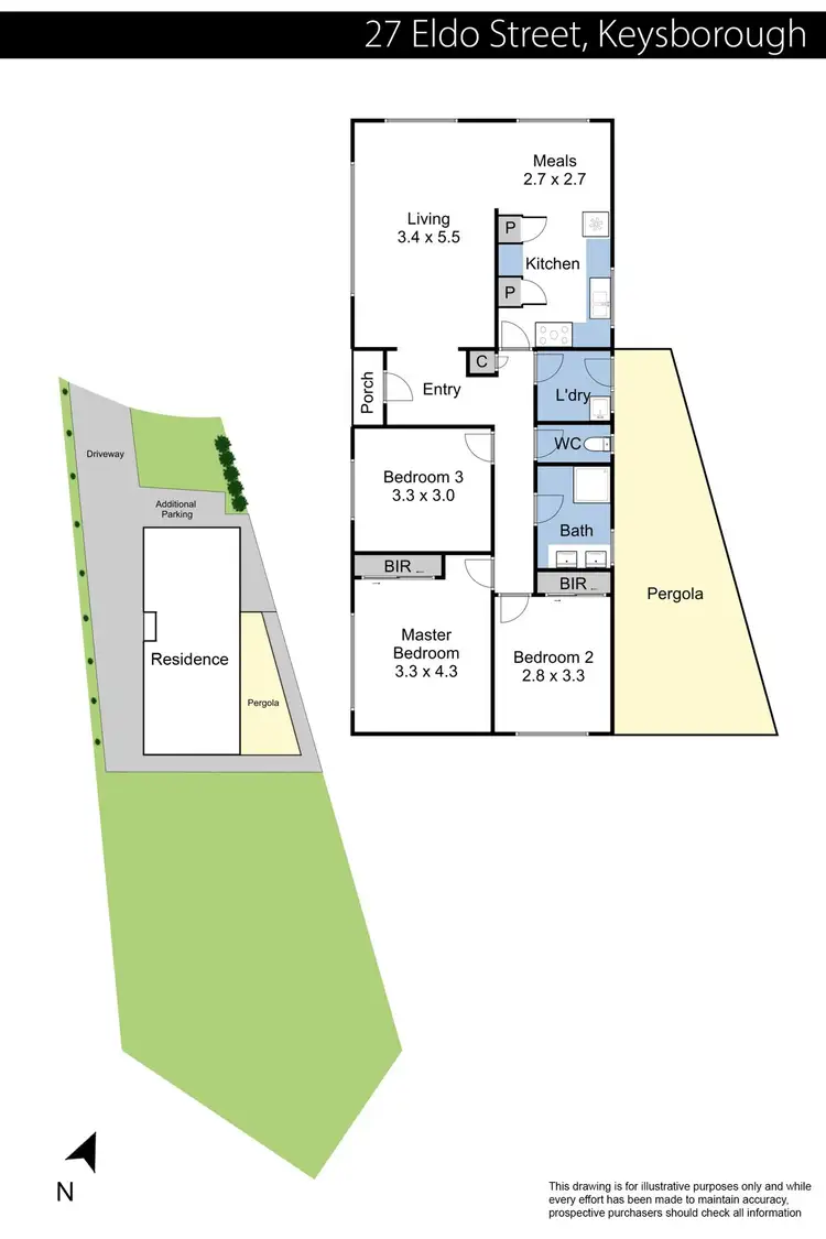 Floorplan of Homely house listing, 27 Eldo Street, Keysborough VIC 3173