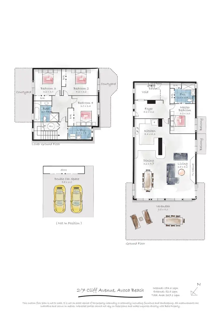Floorplan of Homely apartment listing, 2/7 Cliff Avenue, Avoca Beach NSW 2251