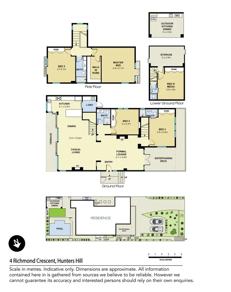 Floorplan of Homely house listing, 4 Richmond Crescent, Hunters Hill NSW 2110