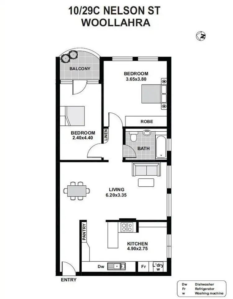 Floorplan of Homely apartment listing, 10/29c Nelson Street, Woollahra NSW 2025