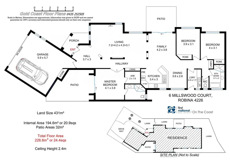 Floorplan of Homely house listing, 6 Millswood Court, Robina QLD 4226
