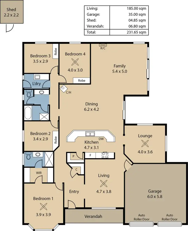 Floorplan of Homely house listing, 20 Thompson Circuit, Evanston Park SA 5116