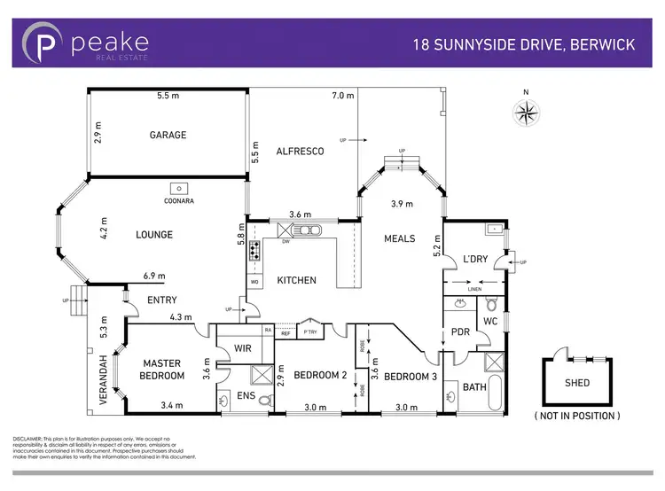 Floorplan of Homely house listing, 18 Sunnyside Drive, Berwick VIC 3806
