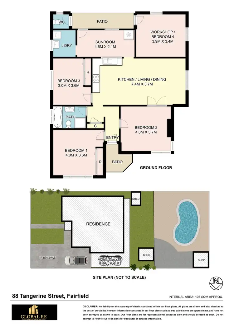 Floorplan of Homely house listing, 88 Tangerine St, Fairfield East NSW 2165