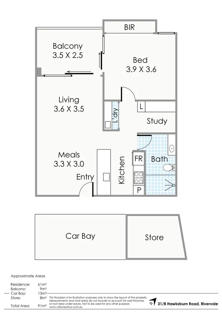 Floorplan of Homely apartment listing, 31/8 Hawksburn Road, Rivervale WA 6103