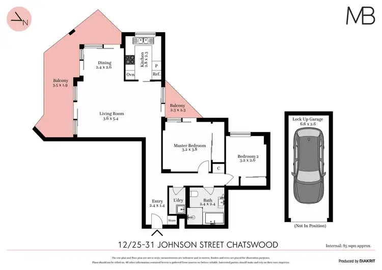 Floorplan of Homely unit listing, 12/25-31 Johnson Street, Chatswood NSW 2067