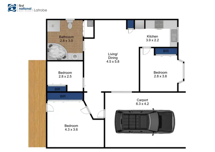 Floorplan of Homely retirement listing, 3 Leicester Square Mayfair Gardens, Traralgon VIC 3844