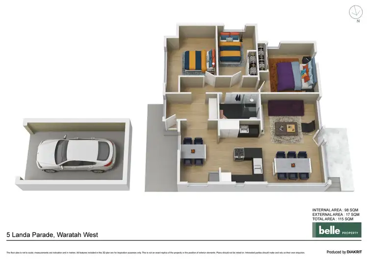 Floorplan of Homely house listing, 5 Landa Parade, Waratah West NSW 2298