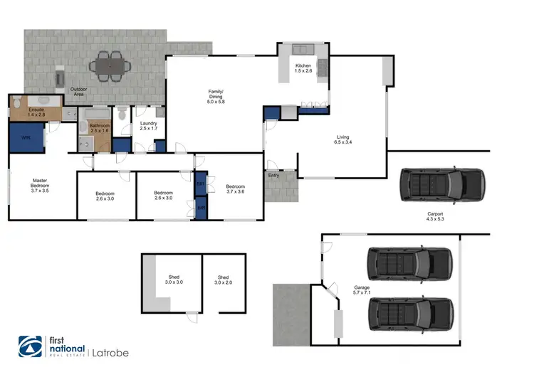 Floorplan of Homely house listing, 9 Morgan Drive, Traralgon VIC 3844