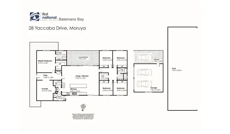 Floorplan of Homely house listing, 28 Yaccaba Drive, Moruya NSW 2537