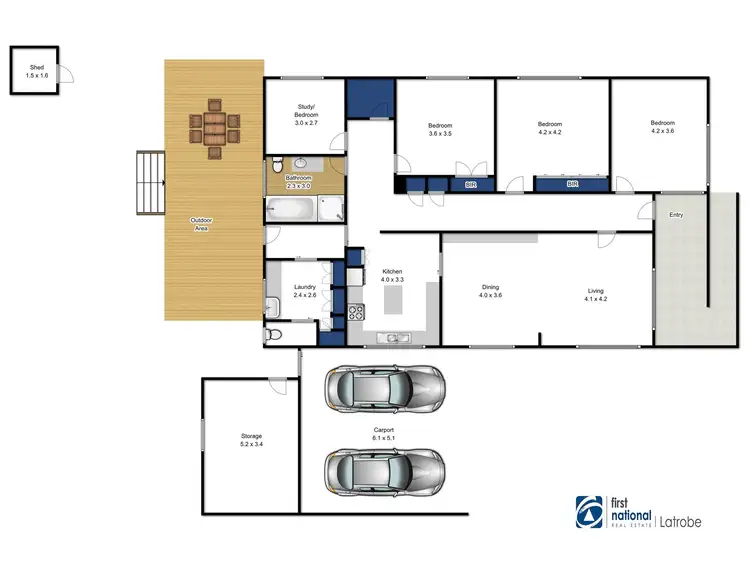 Floorplan of Homely house listing, 10 Bennett Court, Traralgon VIC 3844