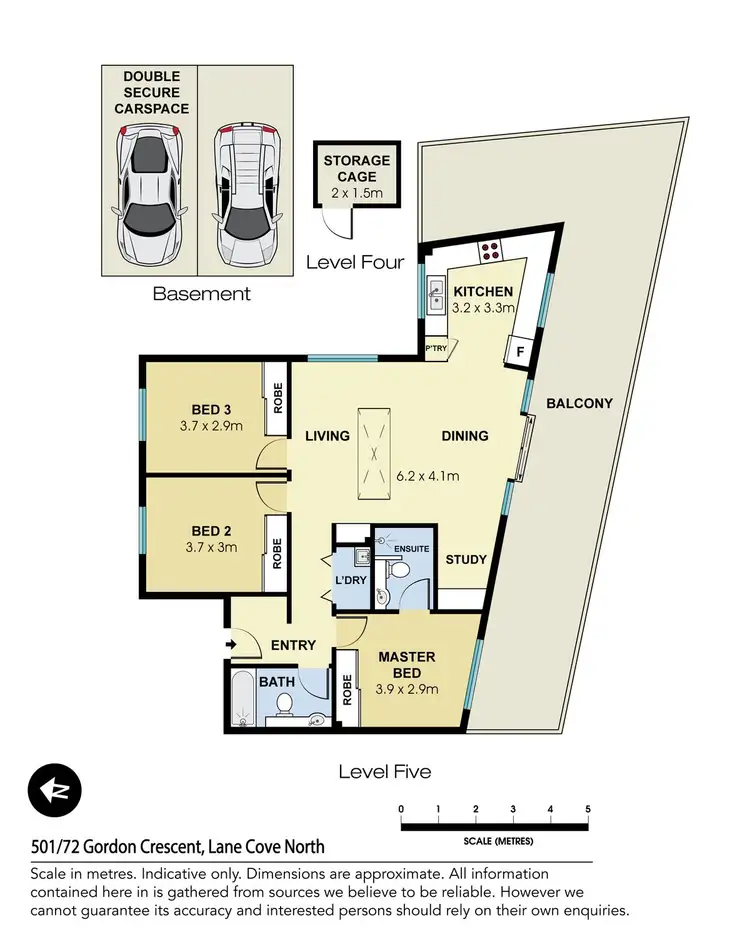 Floorplan of Homely apartment listing, 501/72-74 Gordon Crescent, Lane Cove NSW 2066