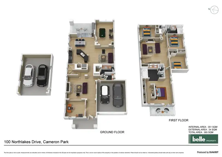Floorplan of Homely house listing, 100 Northlakes Drive, Cameron Park NSW 2285