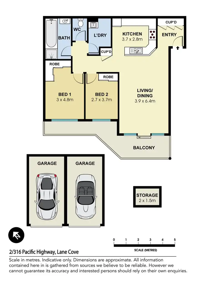 Floorplan of Homely unit listing, 2/316 Pacific Highway, Lane Cove NSW 2066