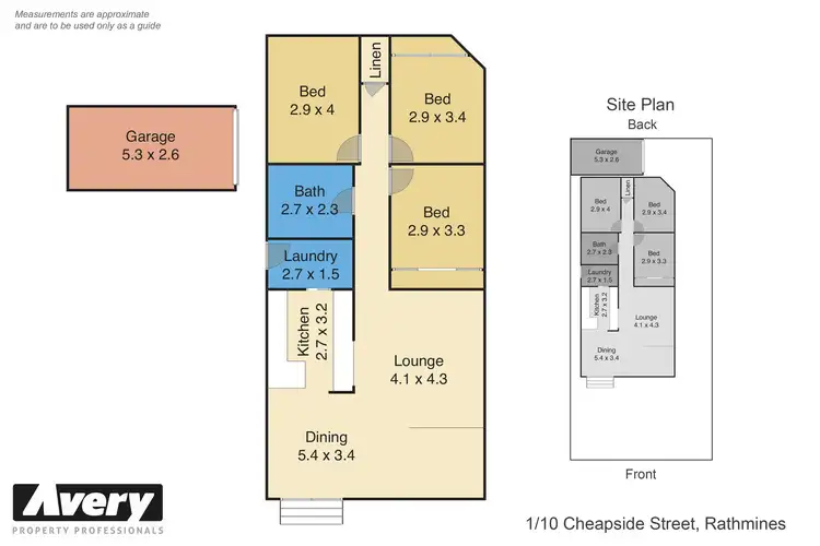 Floorplan of Homely villa listing, 1/10 Cheapside Street, Rathmines NSW 2283
