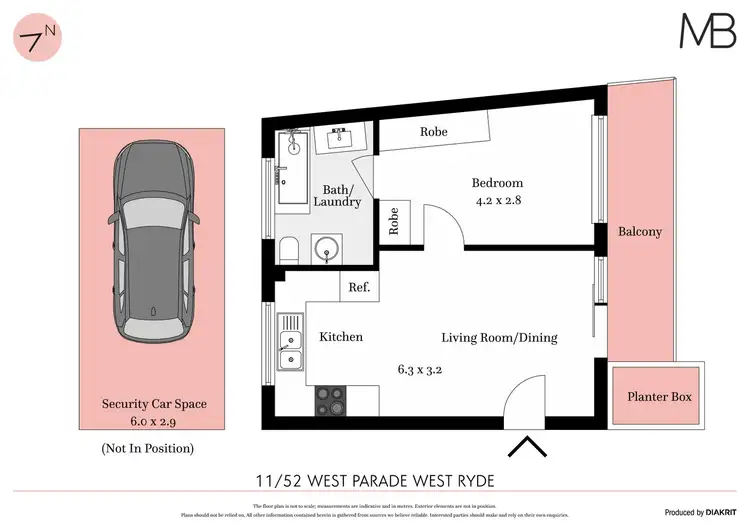 Floorplan of Homely unit listing, 11/52 West Parade, West Ryde NSW 2114
