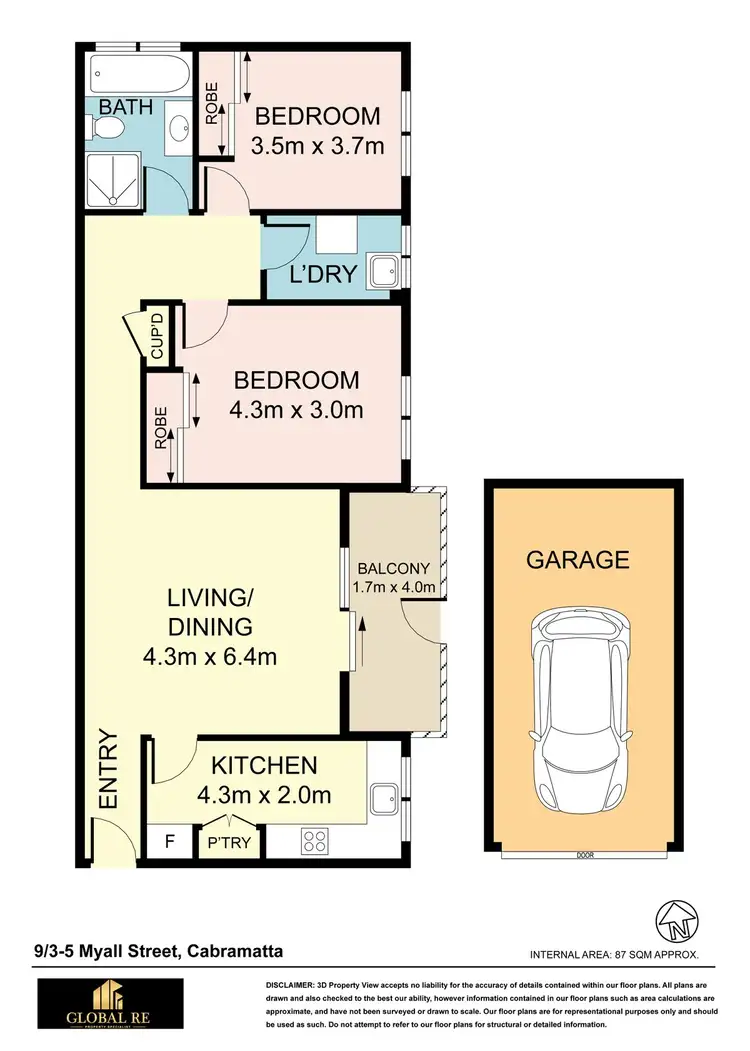 Floorplan of Homely unit listing, 9/3-5 Myall Street, Cabramatta NSW 2166