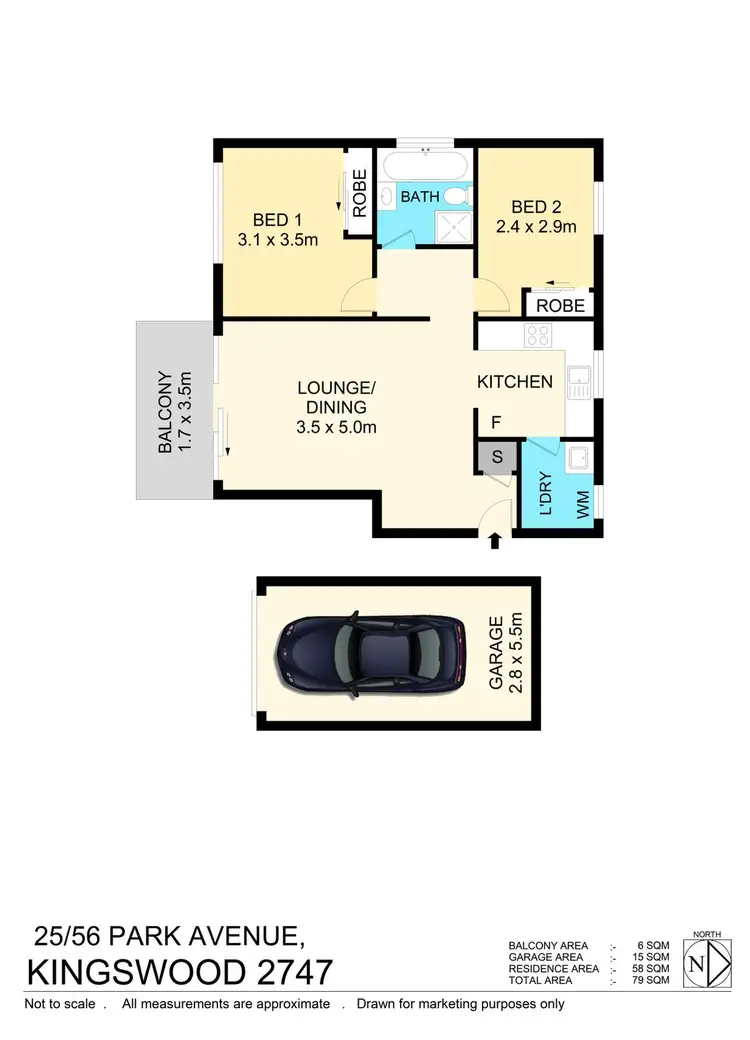 Floorplan of Homely unit listing, 25/56 Park Avenue, Kingswood NSW 2747