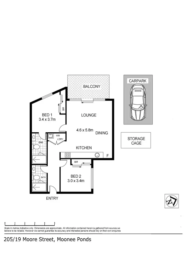 Floorplan of Homely apartment listing, 105/19 Moore Street, Moonee Ponds VIC 3039