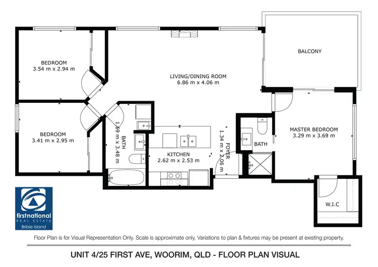 Floorplan of Homely unit listing, 4/25 First Avenue, Woorim QLD 4507