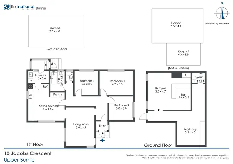 Floorplan of Homely house listing, 10 Jacobs Crescent, Upper Burnie TAS 7320