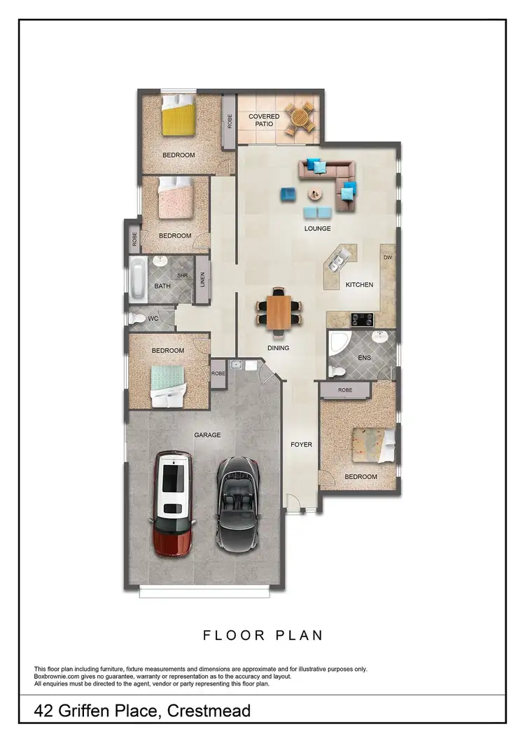 Floorplan of Homely house listing, 42 Griffen Place, Crestmead QLD 4132