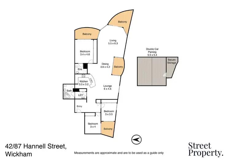 Floorplan of Homely apartment listing, 42/87 Hannell Street, Wickham NSW 2293