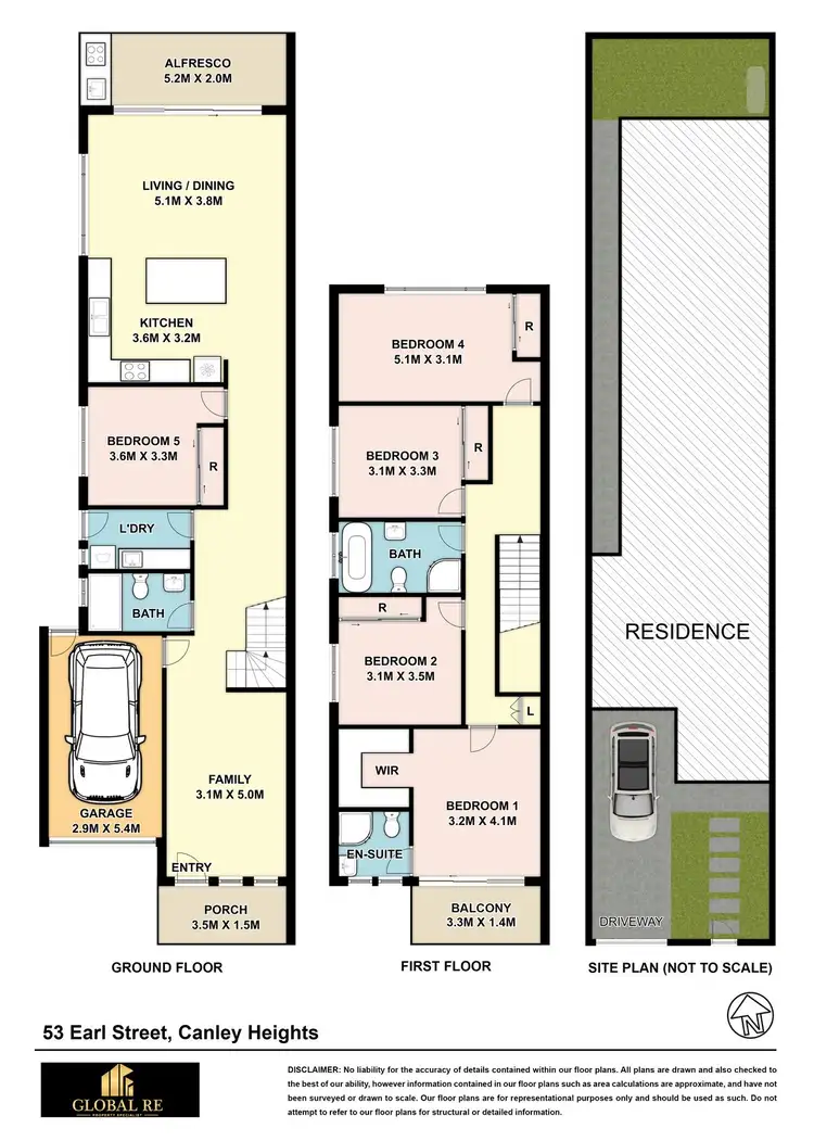 Floorplan of Homely semi-detached listing, 53 Earl street, Canley Heights NSW 2166