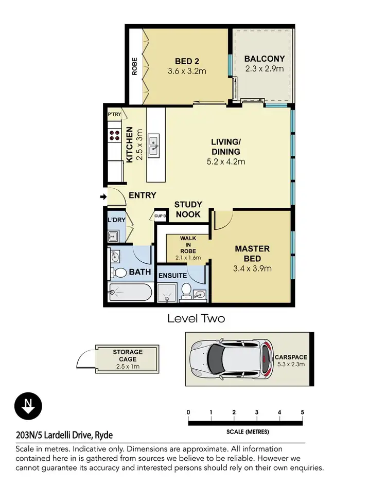 Floorplan of Homely apartment listing, 203N/5 Lardelli Drive, Ryde NSW 2112