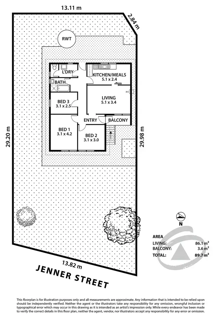 Floorplan of Homely house listing, 1/4 Jenner Street, Nairne SA 5252
