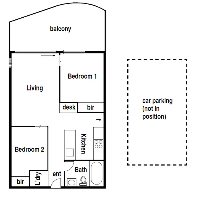 Floorplan of Homely apartment listing, 456/38 Mount Alexander Road, Travancore VIC 3032