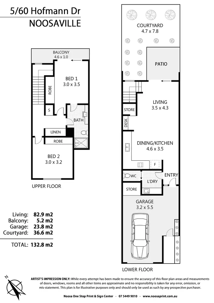 Floorplan of Homely townhouse listing, 5/60 Hofmann Drive, Noosaville QLD 4566