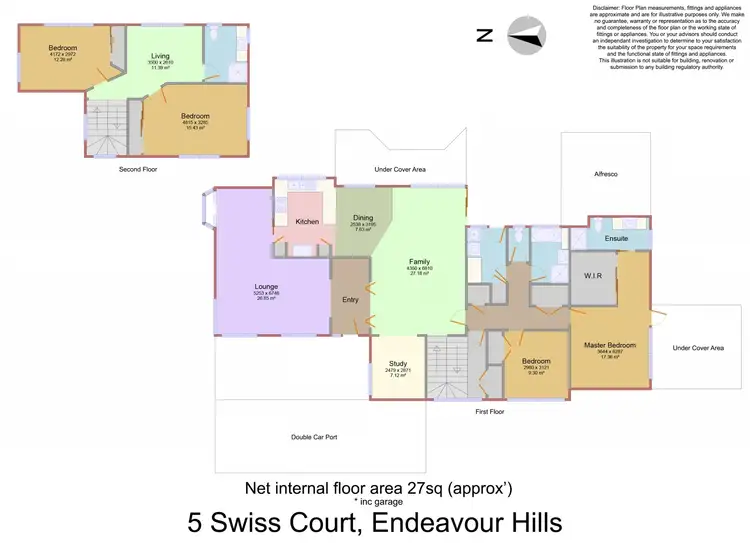 Floorplan of Homely house listing, 5 Swiss Court, Endeavour Hills VIC 3802