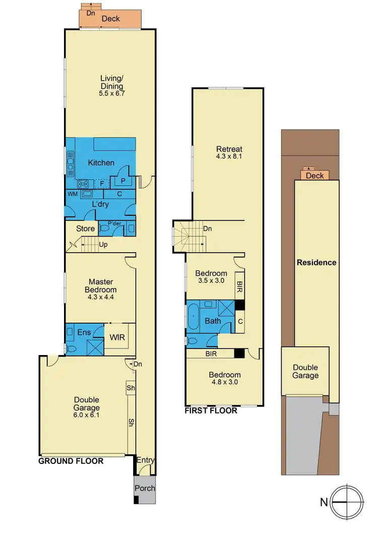 Floorplan of Homely townhouse listing, 1/7 Shawlands Avenue, Blackburn South VIC 3130