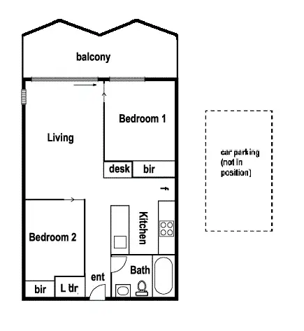 Floorplan of Homely apartment listing, 804/38 Mount Alexander Road, Travancore VIC 3032