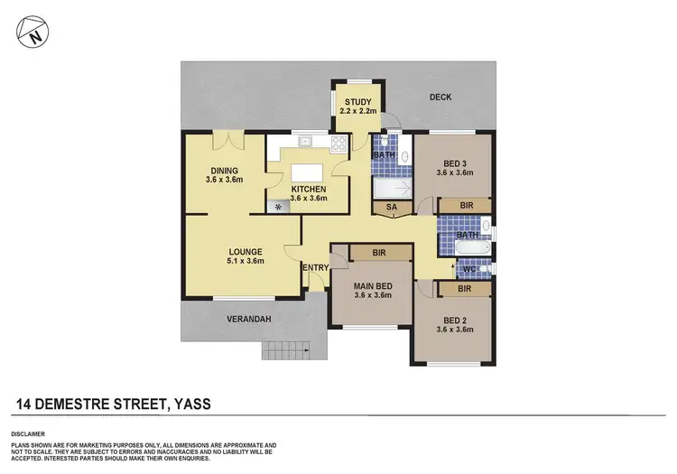 Floorplan of Homely house listing, 14 Demestre Street, Yass NSW 2582