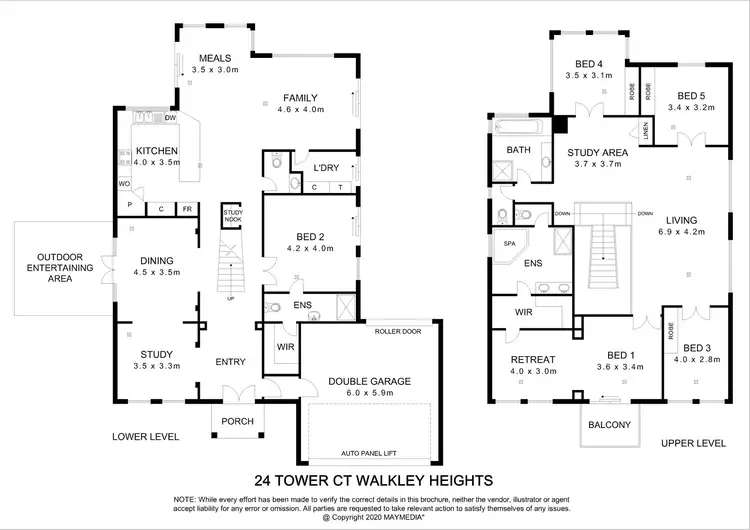 Floorplan of Homely house listing, 24 Tower Court, Walkley Heights SA 5098