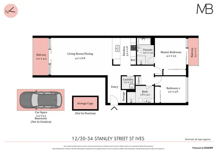 Floorplan of Homely unit listing, 12/30-34 Stanley Street, St Ives NSW 2075