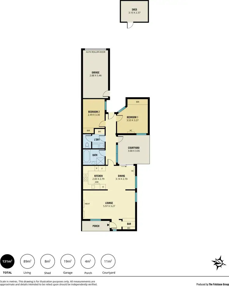 Floorplan of Homely unit listing, 2/63 Alison Street, Glenelg North SA 5045