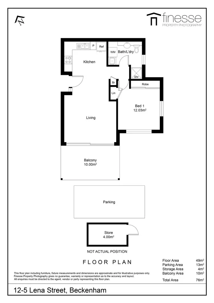 Floorplan of Homely apartment listing, 12/5 Lena Street, Beckenham WA 6107