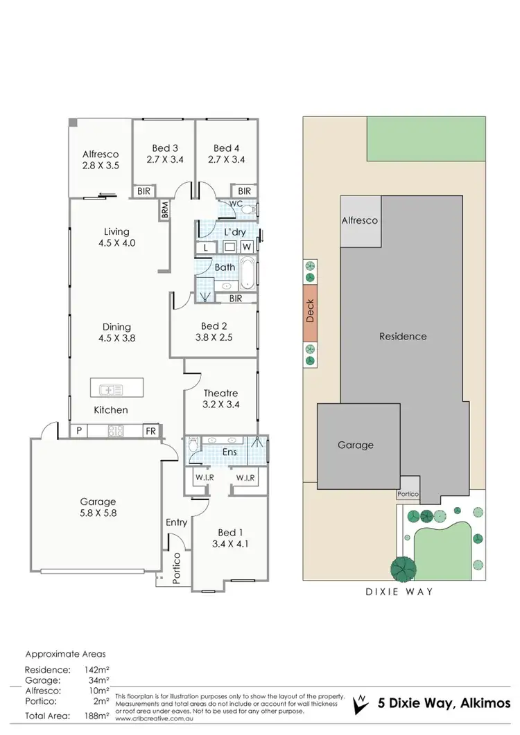 Floorplan of Homely house listing, 5 Dixie Way, Alkimos WA 6038