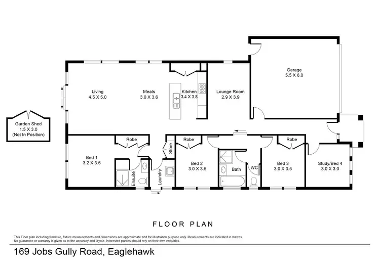 Floorplan of Homely house listing, 169 Jobs Gully Road, Eaglehawk VIC 3556